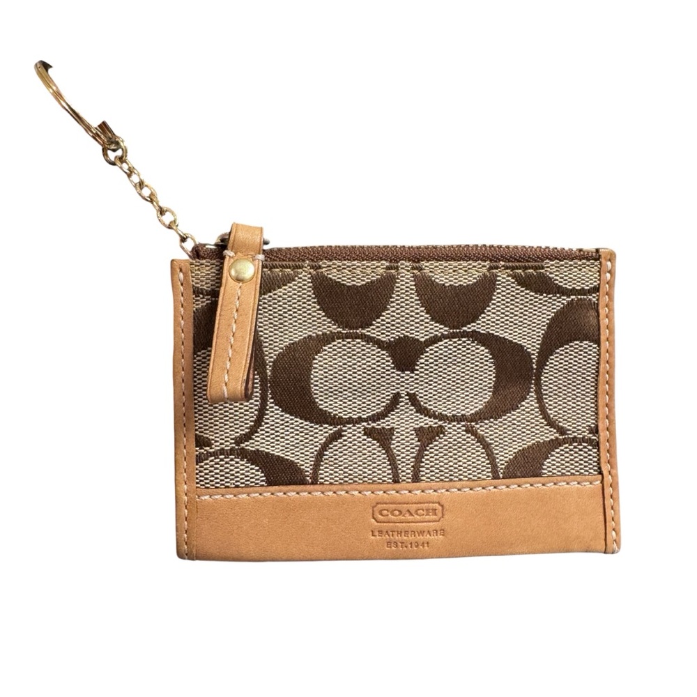 VTG Coach Signature C Hamptons Mini Hobo Shoulder Bag Wallet Y2K Tan Gold 10534 - Picture 14 of 16
